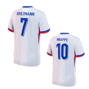 2024 fabrica la camiseta de fútbol de la selección nacional de Francia Griezmann Sublimation, camiseta de fútbol France MBAPPE para hombres y kit de niños