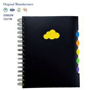 Cuaderno en espiral con índice Multicolor personalizado PP Wire-O con cubierta de cuero/PVC para estudiantes universitarios, notas del curso, planificación de proyectos - Product Image 1