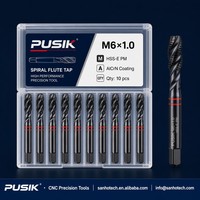 Taraud de machine à cannelure spirale GB DIN371 M2 M12 HSSE-PM en acier inoxydable, revêtement TiCN, cobalt M35, alternative YG-1 OSG, pour trous aveugles profonds