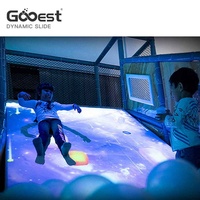 Système de projection de sol à hologramme 3D interactif tout-en-un Projecteur de diapositives IR en plastique Jeux gonflables pour enfants