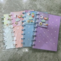 Ensemble de carnets A5 créatifs et tendance de haute qualité, avec boucle cœur mignonne et simple, personnalisable, à spirale, imprimé, à feuilles mobiles, pour l'écriture scolaire