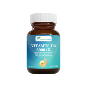 Cápsulas Blandas de Vitamina D3 5000 K de Alta Calidad con Menaquinona 7 y Vitamina D para la Salud Ósea y Cardíaca - Product Image 1