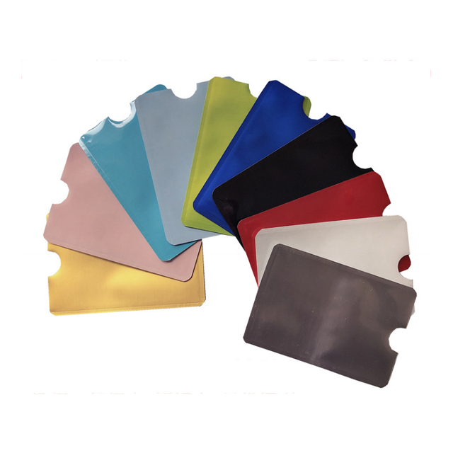 HECERE Factory Wholesale Cheap RFID Blocking Sleeve Card Holder with PET + Aluminum + PE Material for Credit Card Protection