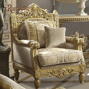 Vendita di Fabbrica di Set <span class=keywords><strong>Completo</strong></span> di Divani per Soggiorno in Stile Retrò Francese, Elegante Tessuto Ricamato, Legno Massello Fatto a Mano - Product Image 4