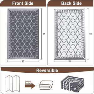 Nhà sản xuất trực tiếp siêu lớn sang trọng không thấm nước ngoài trời hai lớp PP dệt Thảm mới dã ngoại cắm trại Thảm du lịch tự lái - Product Image 4