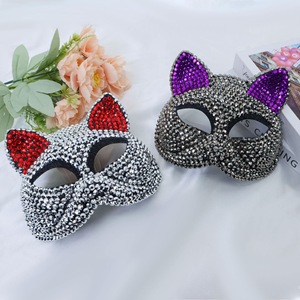 Máscaras <span class=keywords><strong>de</strong></span> orejas <span class=keywords><strong>de</strong></span> gato brillantes Cosplay Accesorios <span class=keywords><strong>de</strong></span> disfraces <span class=keywords><strong>de</strong></span> fiesta <span class=keywords><strong>de</strong></span> Halloween Sexy Bling Kitten Half Masks - Product Image 5