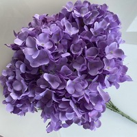Bunga Artifisial YL Dekorasi Rangkaian Bunga Pernikahan Hotel Kain Frosted 5 Tangkai Buket Hydrangea Prancis Bunga Simulasi
