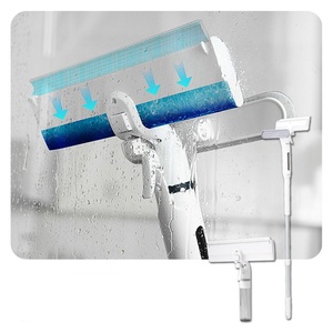 Nettoyeur de vitres 4-en-1 de nouvelle conception avec collecteur d'eau sale, manche long en silicone et pulvérisateur breveté - Product Image 1