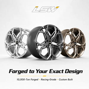 LS8032 New Design Machined Split <b>Spoke</b> Forged Alloy Rims, Custom Aftermarket <b>Wheels</b> For Performance Passenger Car - Product Image 5