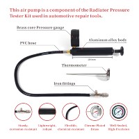 Kit de Herramientas de 28 Piezas Probador de Presión del Radiador y Detector de Fugas del Tanque de Agua para Diagnóstico Automotriz del Sistema de Refrigeración