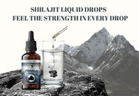 Gouttes liquides de Shilajit à marque privée, supplément riche en acide fulvique pour adultes, absorption naturelle des minéraux, énergie naturelle, 60 ml