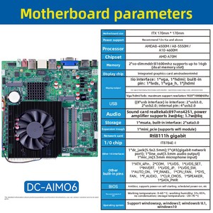 Bo mạch chủ máy tính công nghiệp AMD/A8-4500M hiệu suất cao Bo mạch chủ lõi tứ công suất thấp ITX bảng chơi game công nghiệp Bộ nhớ <span class=keywords><strong>DDR3</strong></span> mới - Product Image 3