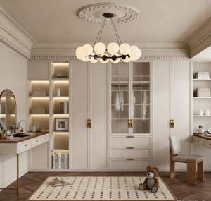 Armario de Madera con Diseño de Vestidor Personalizado BALOM, con Iluminación LED y Barras para Colgar, para el Dormitorio Principal - Product Image 4