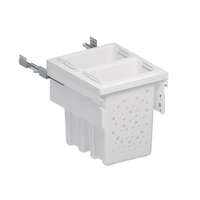 Panier de rangement mural élégant en PP 450 mm pour buanderie, grande capacité 2*25L, espaces séparés, gain de place, durable, écologique, moderne