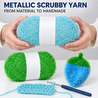 Fil texturé coloré en mélange 100 % polyester effet soie de verre pour tricot manuel DIY – Meilleures ventes