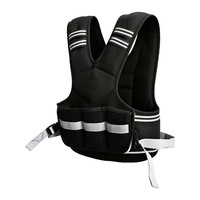Gilet d'entraînement lesté en néoprène le plus vendu, remplissage de sable de fer, réglable de 4 à 30 livres, bandes réfléchissantes, entraînement de force St-001