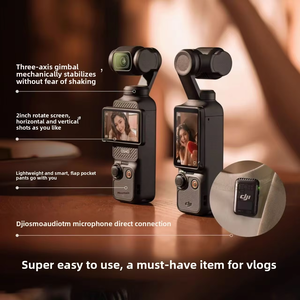 Cámara de Vlogging Usada para <span class=keywords><strong>DJI</strong></span> Osmo <span class=keywords><strong>Pocket</strong></span> 3, CMOS de 1 Pulgada, Video 4K a 120 fps, Seguimiento de Rostros y Objetos <span class=keywords><strong>2</strong></span>, Pantalla Táctil Giratoria, Videocámara Pequeña - Product Image 5