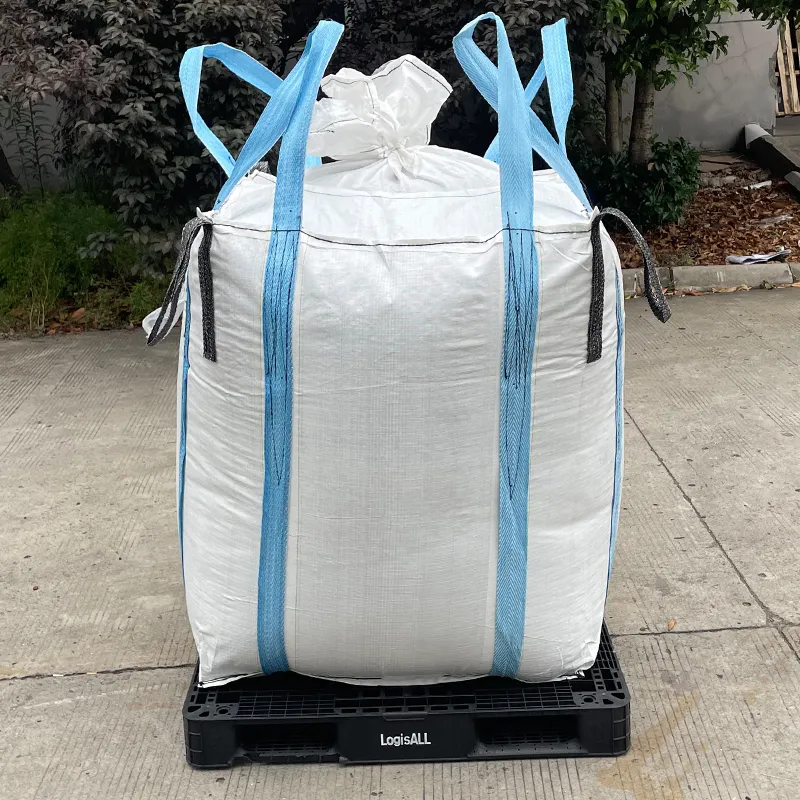 Sacs en vrac de granulés de bois de Fibc tissé Pp, gros sac à bec Jumbo de haute qualité pour le transport du ciment