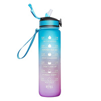 Botella Deportiva de Plástico Personalizada para Regalo de Navidad, Libre de BPA, a Prueba de Fugas, con Botón de Apertura, Correa, Fácil de Limpiar, para Adultos y Niños, con Serigrafía