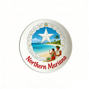 Assiette de <span class=keywords><strong>voyage</strong></span> personnalisée sur le thème des î<span class=keywords><strong>les</strong></span> <span class=keywords><strong>Canaries</strong></span>, des î<span class=keywords><strong>les</strong></span> des Mariennes du Nord, de Maurice, de Sainte-Hélène et de Madagascar, assiette ronde en céramique tendance - Product Image 3