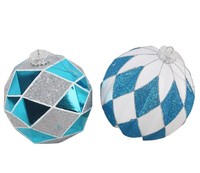 Handgefertigte, anpassbare Weihnachtsbaum-Deko aus Kunststoff, grenzüberschreitend, neue Weihnachts-Linsenkugel, Premium-Party-Deko