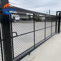 100ft Gegalvaniseerd Zwart Pvc Gecoate Kettingschakel Cycloon Gaas Hek Paneel Kettingschakel Voor Sportspel