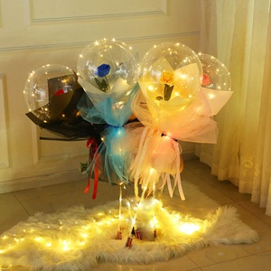 Palloncino Bobo Trasparente Luminoso con Rose Rosse e Luce LED per San Valentino, Matrimoni, Compleanni, Festa della Mamma - Product Image 5