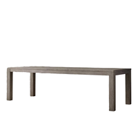 Table à manger et chaises en bois massif, meuble de style américain et moderne