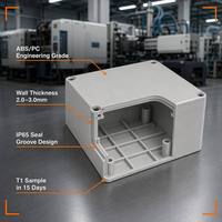 Servicio de Moldeo por Inyección con Certificación ISO 9001, Caja de Conexiones Impermeable IP67 de Plástico ABS/PC para Electrónica, Personalizada OEM