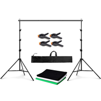 Kit de Studio Photo Professionnel 2,6M x 3M, Support de Fond, Toile de Fond Écran Vert, Boîtes à Lumière, Parapluies et Ampoules d'Éclairage