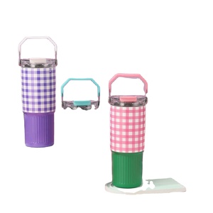 Gobelet de voiture isotherme en acier inoxydable de 30 oz avec couvercle et paille – Tasse de voyage isolée pour boissons chaudes/froides, cadeau promotionnel - Product Image 2