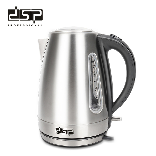 DSP Kitchen Electric Appliances Stainless Steel 1.7L Cordless Water Kettle Home Hotel Overheating Protection Electric Kettle