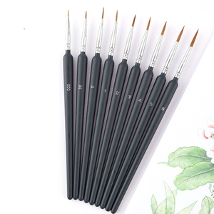 11 pièces Miniature crochet ligne stylo Art détail pinceaux ensemble pour Gouache aquarelle huile visage ongles Rock - Product Image 1