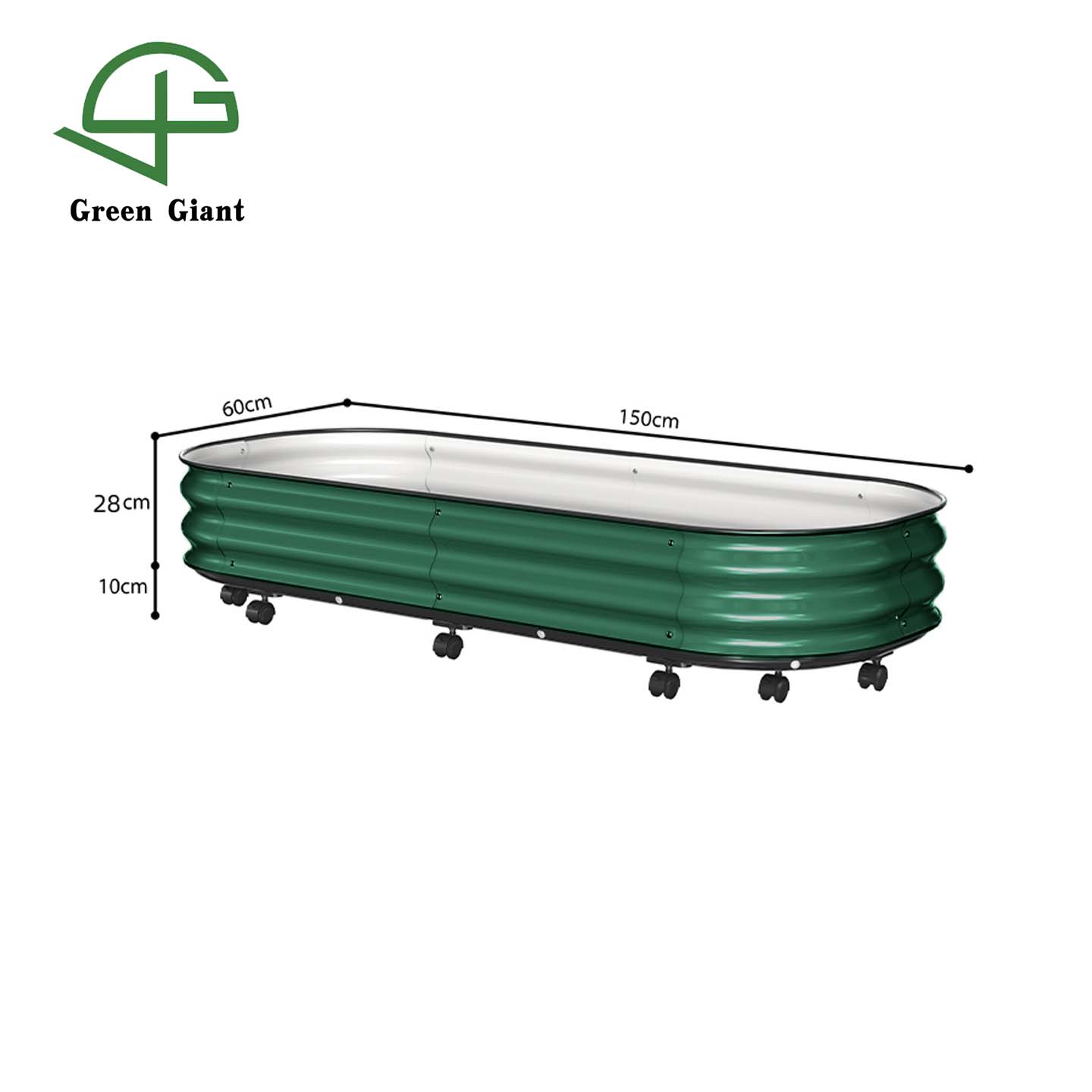 Vert foncé 150x60x38cm