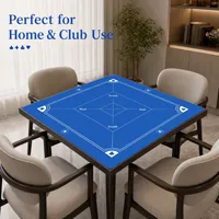 Tapis de table de mahjong professionnel 80x80cm, antidérapant, en caoutchouc, pour poker, surface de jeu silencieuse pour jeux de cartes, club, maison