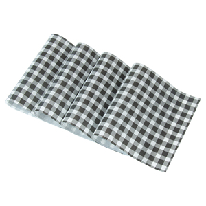 Kertas Pembungkus Makanan Motif Kotak-Kotak Hitam, 45gsm Bebas PFAS Anti Minyak Anti Air Lembaran Pelapis Deli 19x31cm 100 Lembar Per Kantong - Product Image 1