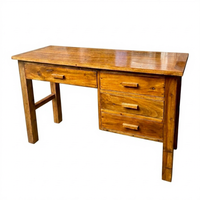 Bureau industriel minimaliste en bois de bateau recyclé fait main, finition durable à base d'eau, pour bureau, commerce, maison, hôtel, écologique