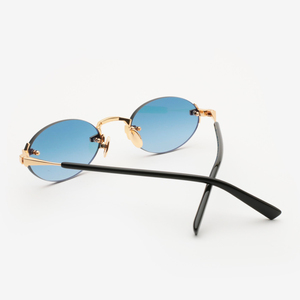 Occhiali da Sole Lmamba <span class=keywords><strong>di</strong></span> Lusso Senza Montatura Design Ovale Protezione UV400 Logo Personalizzato Stile Retrò per <span class=keywords><strong>Uomo</strong></span> e <span class=keywords><strong>Donna</strong></span> - Product Image 2