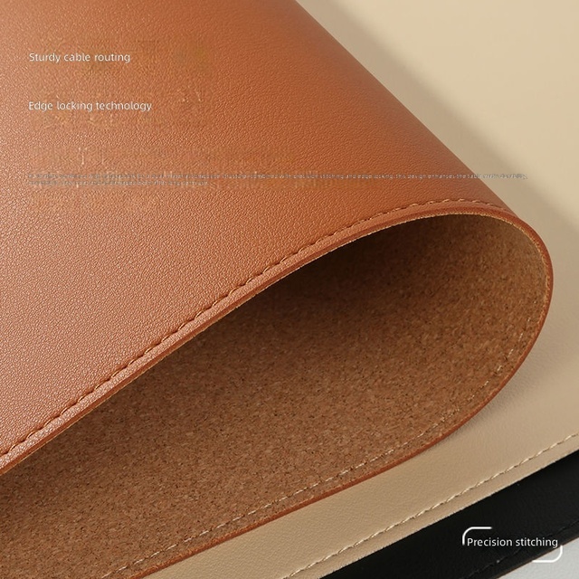 PU Cork Mouse Pad Customized Computer Office Desk Pad Anti Fouling Pad with Logo Pattern Printing Customized Mouse Pad
