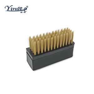 Yinste <b>Shoe</b> Brush Pig Hair <b>Soft</b> Bristles For Leather Cleaning Stain Removal - Product Image 1