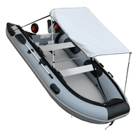 Bateau gonflable pliable de plancher en aluminium de luxe Hypalon/PVC 12ft 380cm bateau
