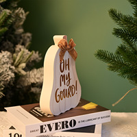 Décorations en bois de citrouille pour fête de la récolte, ornements créatifs pour la maison, décorations de table artisanales