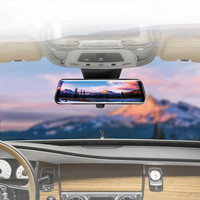 Caméra frontale 2K 1080P Caméra de recul pour voiture DVR avec écran tactile capacitif Écran LCD TFT 9.66 pouces