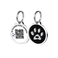 Ventes en gros d'étiquettes personnalisées pour animaux de compagnie avec code QR NFC intelligent, étiquettes métalliques NFC pour animaux de compagnie
