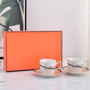 Juego de Taza y Platillo de Cerámica Nórdica Moderna de 2 Piezas, Porcelana de Hueso, Vajilla para Té con Leche, Decoración para el Hogar, para Sala de Estar - Product Image 3