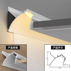 Nuovo Design Profilo in Lega di Alluminio <span class=keywords><strong>6063</strong></span> T5 con LED Integrato per Battiscopa, Colore Bianco, per Decorazioni Soggiorno, Tagliabile - Product Image 3