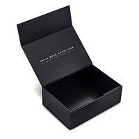 Boîte en papier de carton rigide pliable avec fermeture magnétique cadeau noir avec logo imprimé personnalisé boîtes d'emballage magnétiques