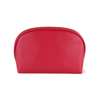 Pochette de maquillage personnalisée avec logo sur mesure, étui de rangement en cuir PU vert avec fermeture à cordon