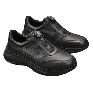 Men's Genuine Cow Leather <b>Round</b> <b>Toe</b> Walking Shoes With Buckle Anti Slippery Low <b>Heel</b> Rubber Outsole Solid Color Casual - Product Image 5