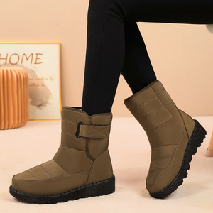 Stivali Invernali da <span class=keywords><strong>Donna</strong></span> in Cotone, Foderati in Pile, Stivali Lunghi Imbottiti, Taglie Grandi, Scarpe Leggere in Poliuretano, Stivaletti Caldi da Neve - Product Image 4